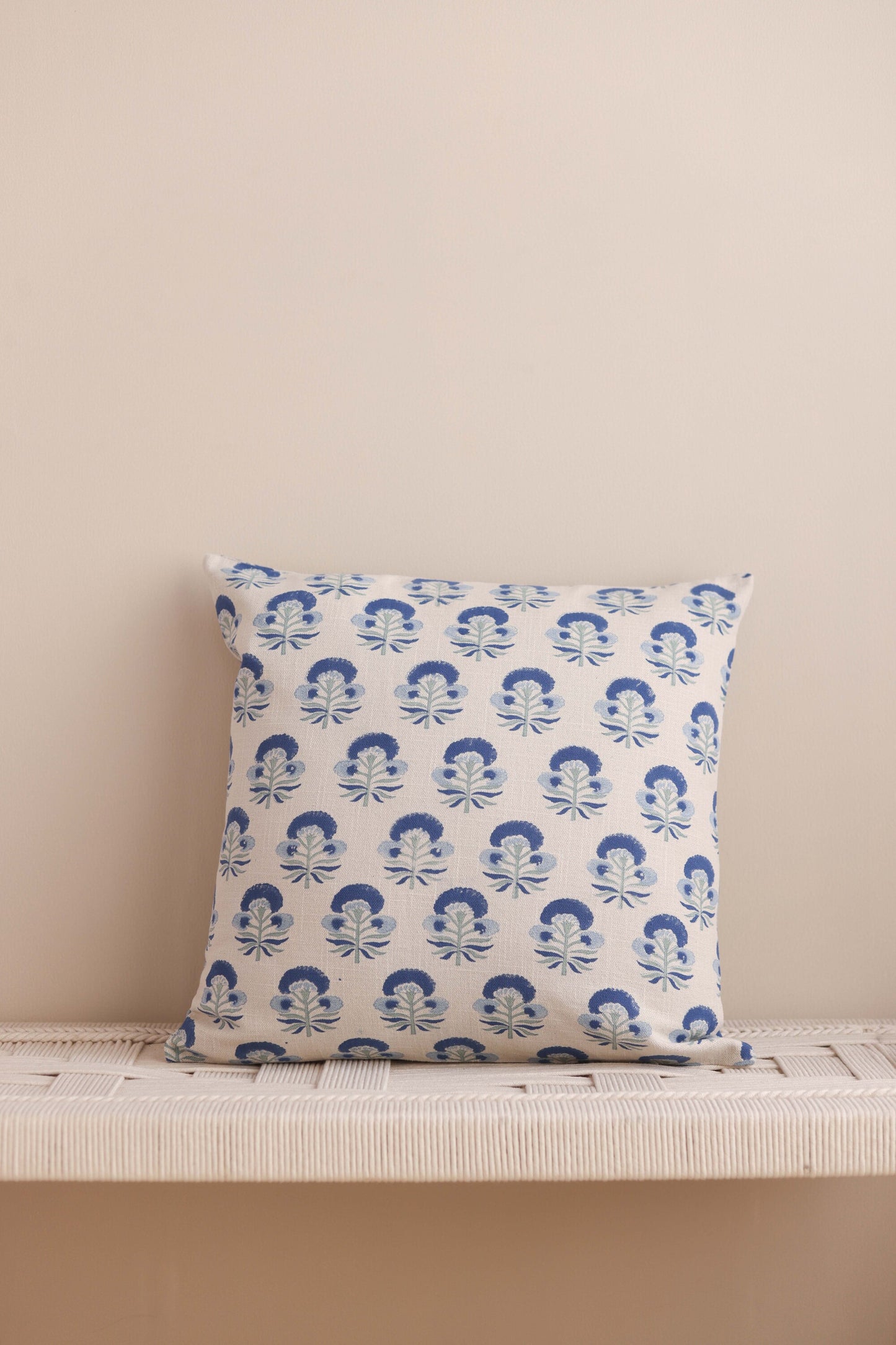 Cushion Bundle - Mughal Bagh + Indigo Vines + Ocean Stripes