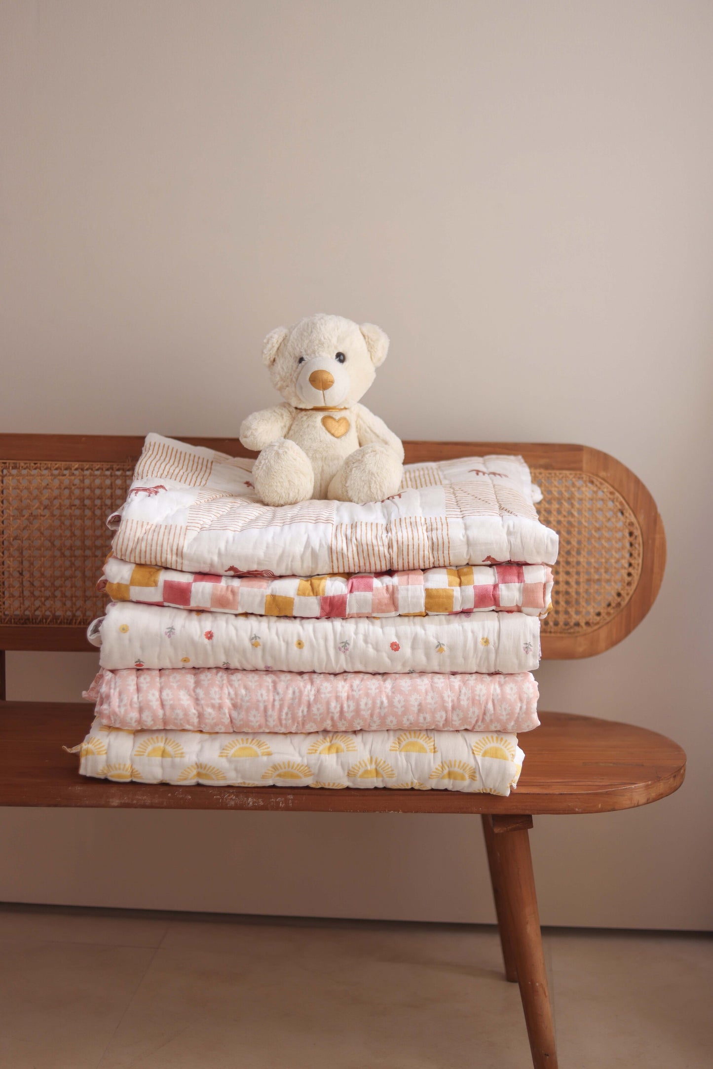 Check & Bloom Baby Quilt