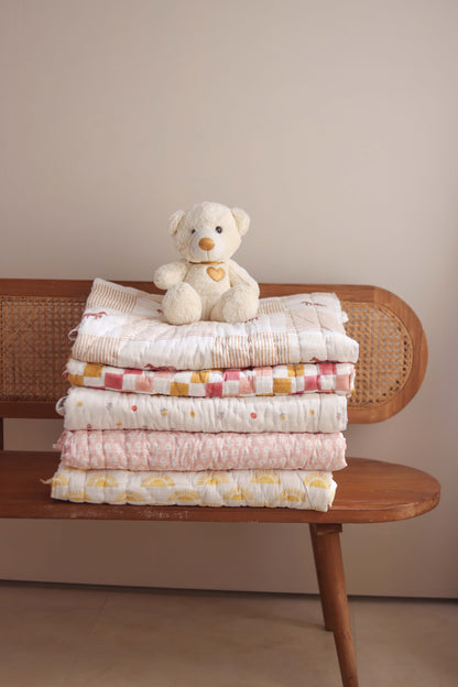 Check & Bloom Baby Quilt